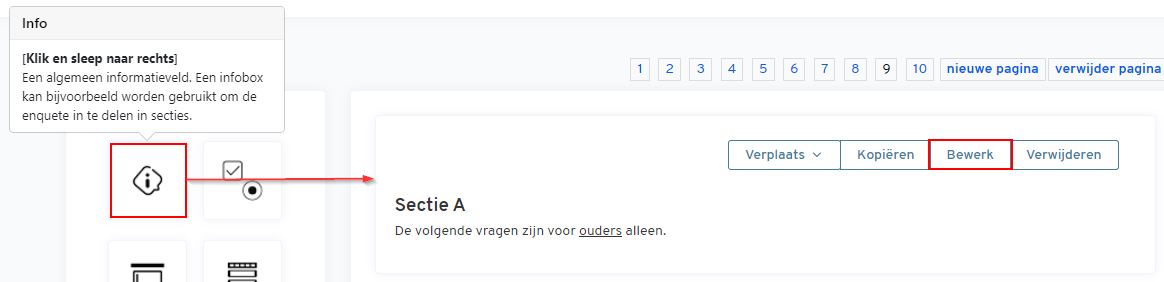 Een enquete informatievak