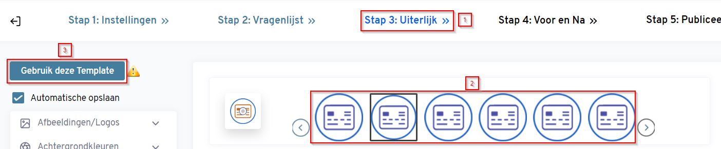 Gebruik themasjablonen in je enquete