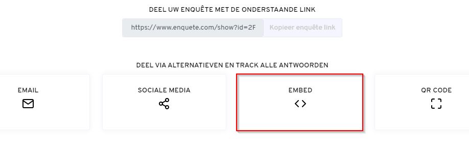 embed enquete in uw web pagina