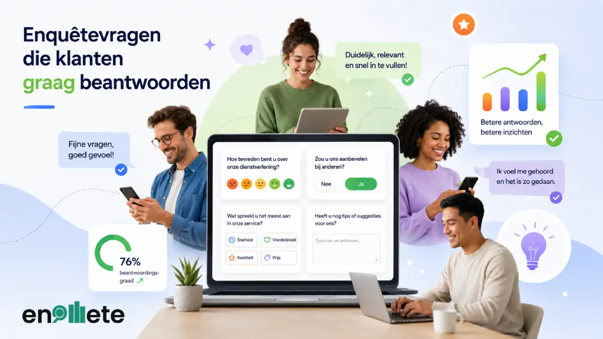 Hoe stel je enquêtevragen op die klanten graag beantwoorden
