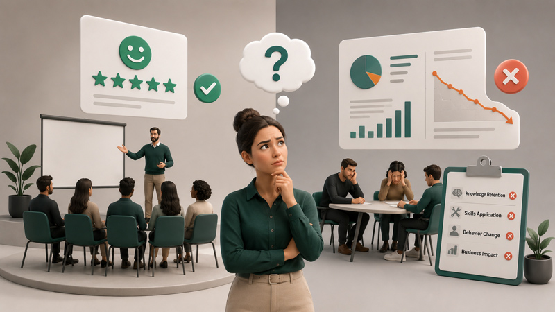 Positieve trainingsfeedback garandeert geen effectief leren